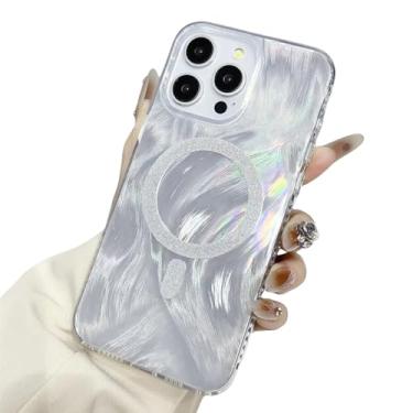 Imagem de Capa para iPhone 15 Pro Silver Phantom Luxury Magnetic Wireless Charging Cover,4,Para iPhone 15 Pro