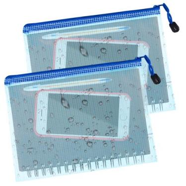 Imagem de Kit 2 Pasta Organizadora Documento Papel Arquivo Premium - Hxt, Azul