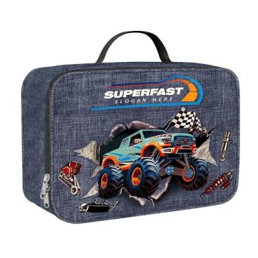 Imagem de Clastyle Lancheira infantil com isolamento 3D, bolsa térmica grande para meninos, piquenique, escola, lancheira, caminhão monstro