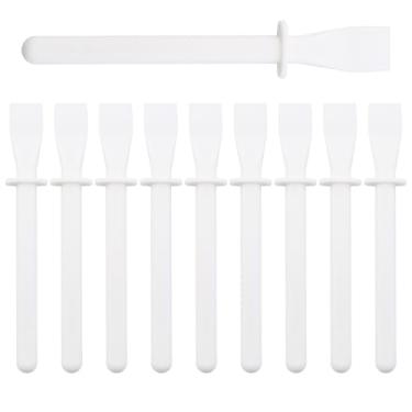 Imagem de heyous 10 peças, aplicador de plástico, branco, PP, paleta, espátula, super resistente, rodo de pintura a óleo, feito à mão, faça você mesmo, ferramenta de aplicação elástica de couro
