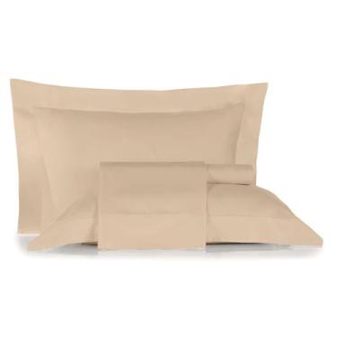 Imagem de Jogo de Cama Casal 4 Peças Altenburg Algodão Lux 200 Fios Bege Caramel