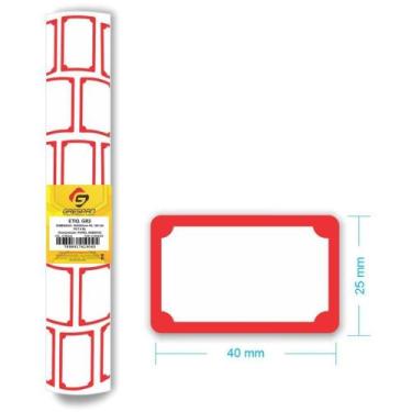 Imagem de Etiqueta para Preço GR-2 40X25MM com 180 Etiquetas - Pacote com 6 Rolo