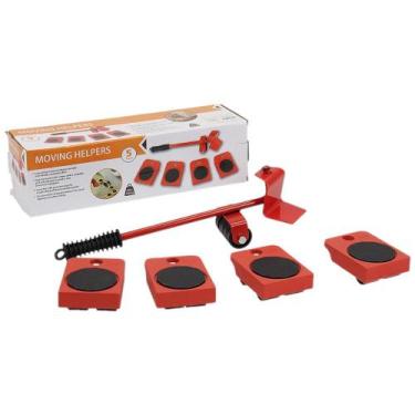 Imagem de Kit Movedor com Rodinhas 4 Peças Para Móveis Pesados em Metal - Goeder