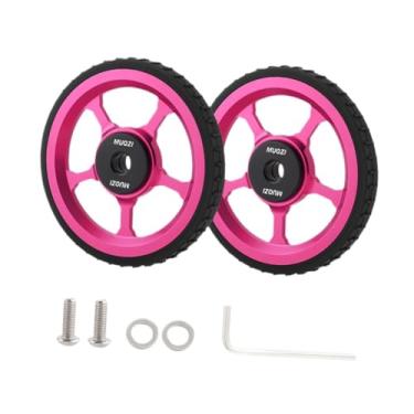 Imagem de Vaveren Rodas fáceis para dobrar bicicleta empurrar wheesl Auxiliar Pneu leve estável, Corpo Fino Rosa