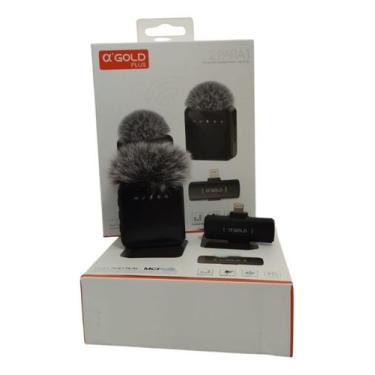 Imagem de Microfone Sem Fio Duplo Lapela Celular Para Ios Lightning - DE IMPORT