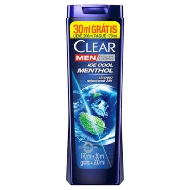 Imagem de Clear Men Shampoo Anticaspa Ice Cool Menthol 170ml + 30ml