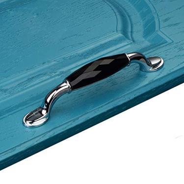 Imagem de Puxadores de gaveta de cristal, puxador de gaveta de armário puxador de gaveta de cristal diamante puxador de porta cômoda armário puxadores de móveis guarda-roupa armário puxador de armário colorWhi