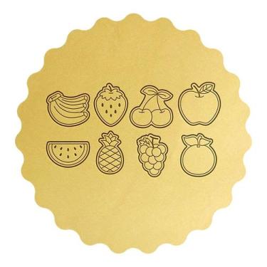 Imagem de Kit 8 Cortadores Frutinhas Bonitinhas - DOCE IMPRESSO, 7cm
