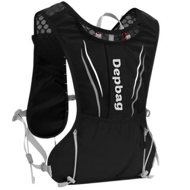 Imagem de Mochila Ciclista Hidratação Corrida Trilha Running Impermeável Colete Apito Alça Ajustável (Preto)