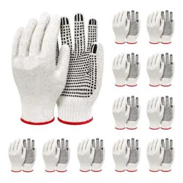 Imagem de Kit C/ 50 Luva Pedreiro Segurança Pigmentada Malha Proteção - Kalipso