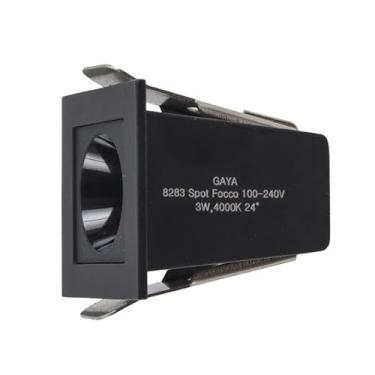 Imagem de Mini Spot Focco Embutir 3W Preto 2700K Ir90 Bivolt IP20 Gaya