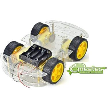 Imagem de Kit arduino robo carro chassi 4 rodas 4wd - GERAL