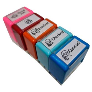 Imagem de Conjunto de 5 carimbos para professores - inglês - Stilo