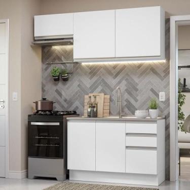 Imagem de Armário De Cozinha 180Cm Branco Glamy 09 Branco - MADESA