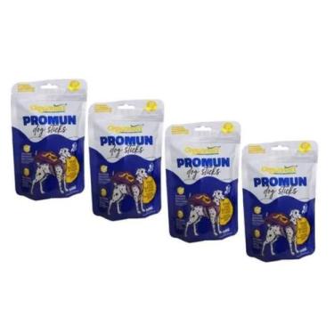 Imagem de Kit 4 Suplemento Cães Promun Dog Sticks Sachê 160g Organnact