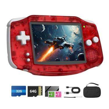Imagem de RG34XX Handheld Game Console 3.4 inch IPS Screen 32G Linux 64-bit System H700 Cortex-A53 Portable Retro Video Gaming Console Support 5G WiFi Bluetooth,Streaming,HD TV Output (Transparent Red)