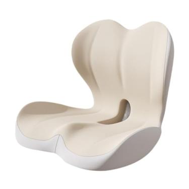 Imagem de KiBcsLic Almofada de assento de espuma viscoelástica antiderrapante para carro, tapete ortopédico multifuncional para cóccix e coluna para motoristas de, Cinza Profundo