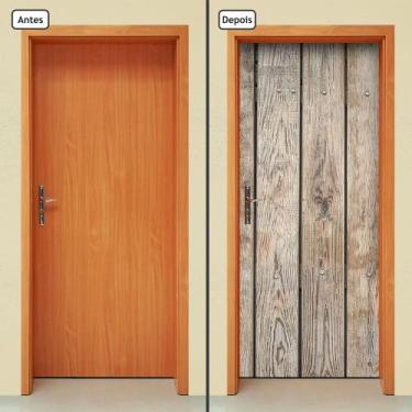 Imagem de Adesivo Decorativo de Porta - Ripas de Madeira - 224cnpt - Allodi