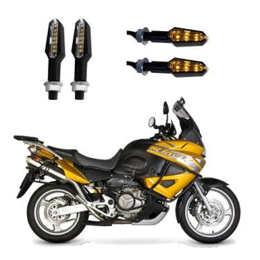 Imagem de KIT 4 Luz Seta Esportiva Pisca de Led Modelo P29 Para Moto Honda XL 10