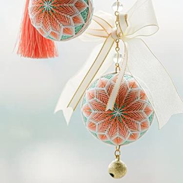 Imagem de Kit de bordado faça você mesmo, conjunto de bolas Temari com bola redonda de 45 mm, fios de algodão, borlas, laço, agulhas sortidas, ferramentas de busca DIY para decoração de bolsas de artesanato,