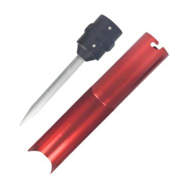 Imagem de predolo Suporte de Poste de Fixação Suporte de Suporte de Solo Ferramenta de Aterramento Suporte de Haste de Liga de Alumínio para Fundição de Banco de Areia, Vermelho, Tamanho real