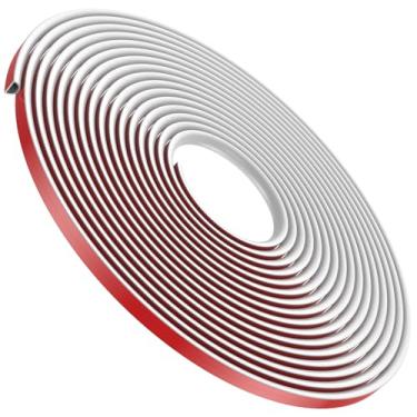 Imagem de Escondedor de cabo de parede, cobertura de fio autoadesivo para paredes, cobertura de fio branco, material de PVC flexível oculto para montagem na parede cabos de alimentação de TV em escritório em