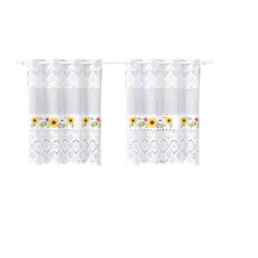 Imagem de Cortina Pia Bando Vitro Formosa Renda Cozinha 1,60X0,80X0,20