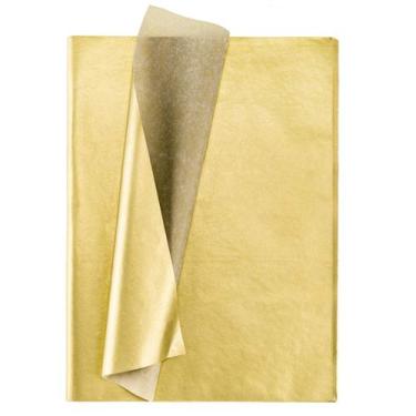 Imagem de Papel de seda Whaline Gold 100 folhas 35x50 cm metálico
