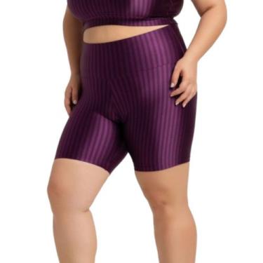 Imagem de Bermuda Plus Size de Academia Dia a Dia WLS Modas New Zig 3D Cós Alto 