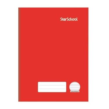 Imagem de Starschool – Caderno Universitário de Caligrafia 96 Folhas Vermelho | Brochura Costurada com Capa Dura em BOPP Brilho | Pautas Especiais para Treino de Escrita e Alfabetização