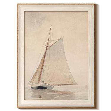 Imagem de Arte de parede em tela de veleiro Simsea emoldurada 30x40cm - InSimSea