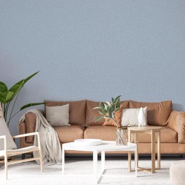 Imagem de HorryHaus Papel de parede texturizado azul cinza, papel de parede de vinil autoadesivo removível para paredes, móveis e armários, papel de parede DIY para decoração de casa amigável para locatários