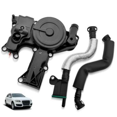 Imagem de 06H103495AB válvula PCV motor válvula cárter separador de óleo mangueira de respiro 3 peças compatível com Audi A3 A4 A5 Q5 TT VW Beetle CC Jetta Passat Tiguan 1.8 2.0TSI 06H103495A 06H103495AH