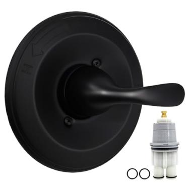 Imagem de iMRCMW Substituição para Classic 13/14 Series T13020 Kit de acabamento de função única, alça de chuveiro com cartucho compatível com válvula de chuveiro Delta série R10000, preto fosco