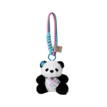 Imagem de Chaveiro de pelúcia Panda para mulheres e meninas, chaveiro de brinquedo macio