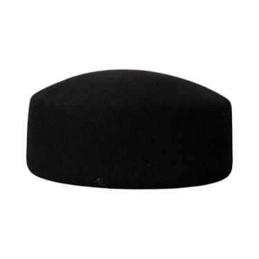 Imagem de Chapéus Femininos Vintage De Feltro De Lã Com Aba Reta Para Casamento 