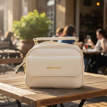 Imagem de Bolsa feminina de ombro transversal de couro pavão de ouro