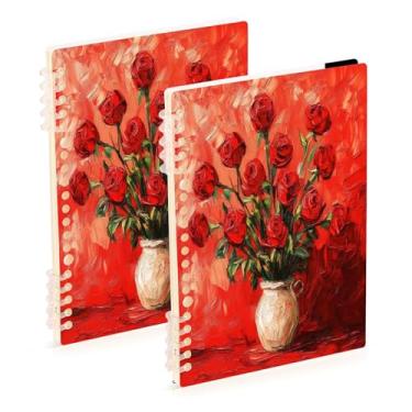 Imagem de Burbuja Cadernos com nome, papel pautado universitário A5 com 60 folhas, fichário para escritório, 2 unidades