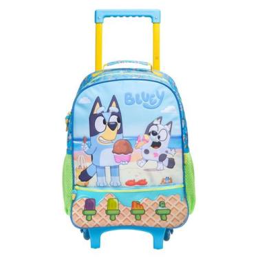 Imagem de Mochila De Rodinhas Bluey Escolar Infantil Unissex Muffin Cor:Azul, Az