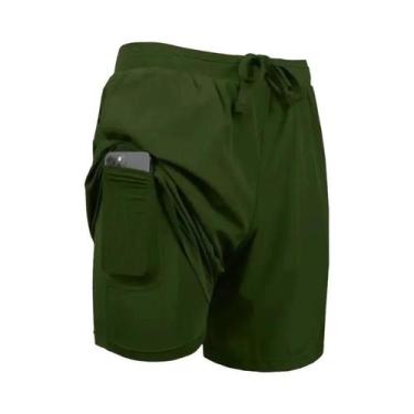 Imagem de Shorts De Treino Masculinos De Secagem Rápida E Respirável Com Camada 