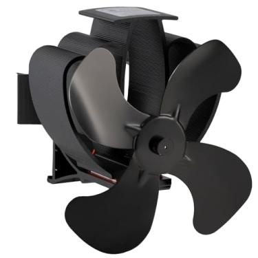 Imagem de Ventilador de Chimenea Magnético Estufa Sem Eletricidade Ventilação 4 Lâminas Silenciosa Distribuição Calor Redução Consumo Combustível Baixa Temperatura Início Proteção Contra Sobreaquecimento Suport
