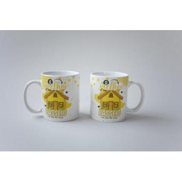 Imagem de Caneca O Melhor Passeio É Na Casa Dos Vovós Porcelana 325ml