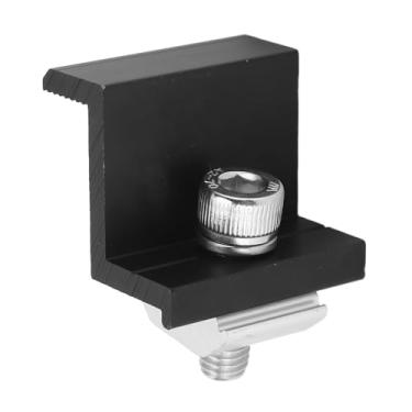 Imagem de WALFRONT Braçadeiras de Suporte de Montagem Z para Painel Solar de Liga de Alumínio de 12 Unidades, Braçadeiras de Extremidade de Painel Solar Fotovoltaico Com Clipes de Superfície (40mm)