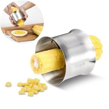Imagem de debulhador inox para cozinha, descascador de milho simples, cortador de espigas inoxidável