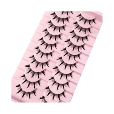 Imagem de Cílios Postiços 3D Efeito Gato, 10 Pares, Naturais, Volumosos E Leves,