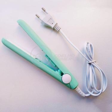 Imagem de Mini Chapinha Prancha 17Cm Bivolt 110|220V Profissional Azul