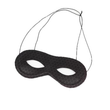 Imagem de Máscara de plástico com capa de meia face, feltro preto, fantasia de H