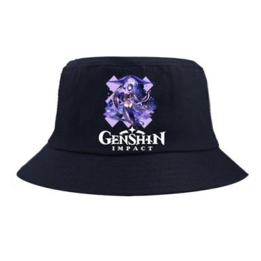 Imagem de Bucket Hat Genshins Impacts Anime Unissex Beach Fisher - yiweisai
