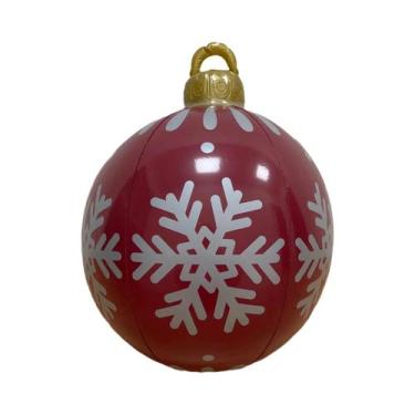 Imagem de Bola Inflável Gigante De Natal De 60cm Para Decoração De Jardim, Balão