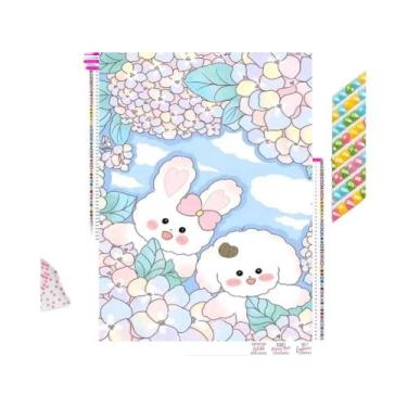 Imagem de Pintura Em Diamante 5D DIY Com Paisagem De Desenho Animado, Kit De Bor